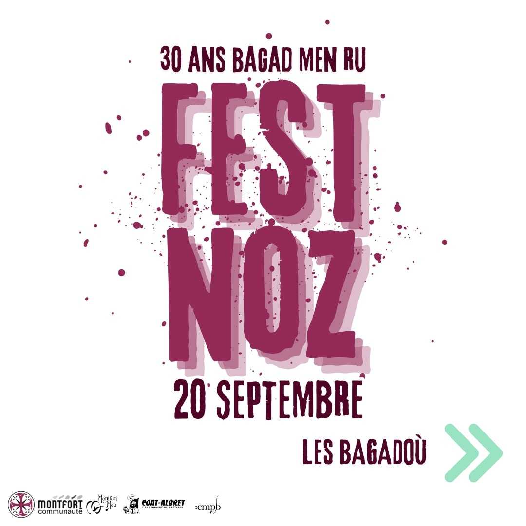 Les bagadoù invités : dorvras bagadbrofelger bagadkadoudalvern

Ils seront présents à la journée 30 ans du bagad Men Ru le 20 septembre 2025 à partir de 19h.

Cette partie du spectacle est gratuite alors venez nombreux !